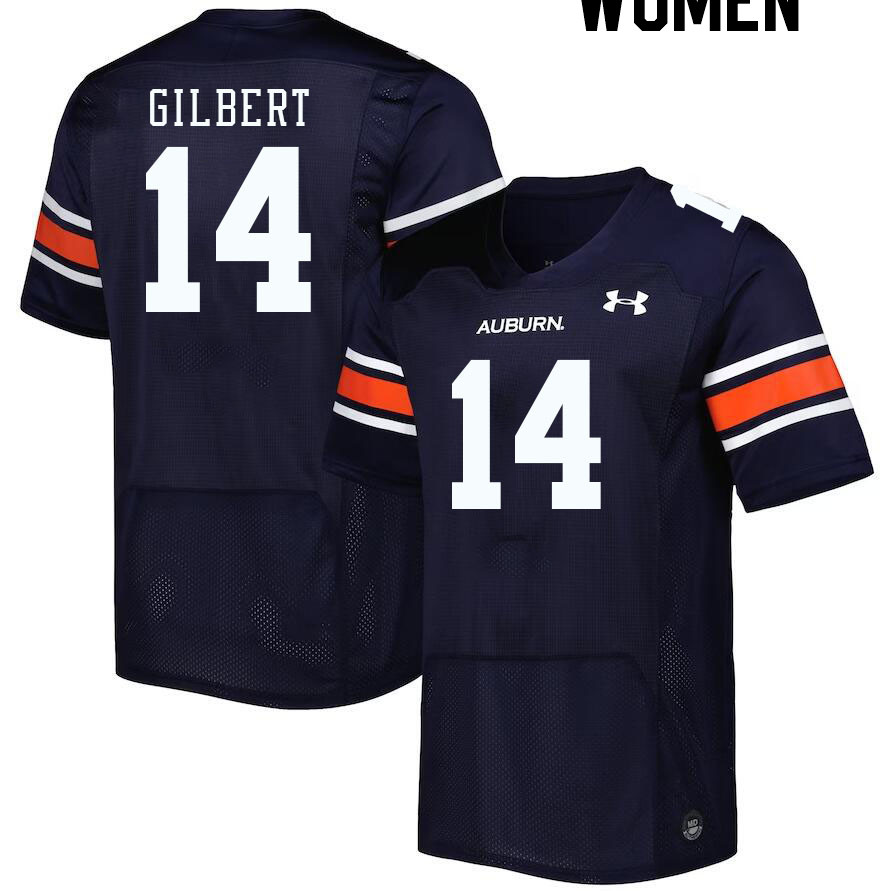 Women #14 Marquise Gilbert Auburn Tigers College Football Jerseys Stitched-Navy